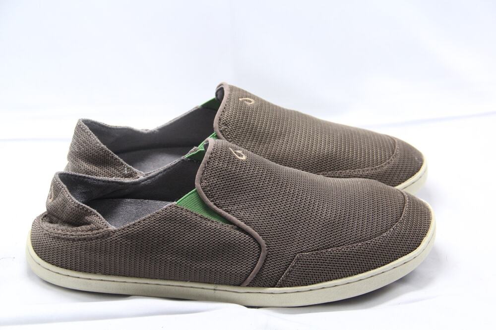 OluKai Nohea Mesh Shoes Mens Size 11 M Casual Brown Slip Ons Comfort